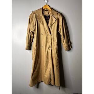 Vintage JG Hook Trench Coat Double Breasted‎ Women's 8 Old Money Heritage Tan